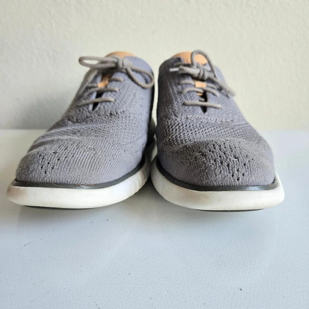 Cole Haan 2.Zerogrand Stitchlite Wingtip Oxford Grey Knit‎ Mens 9M C27947